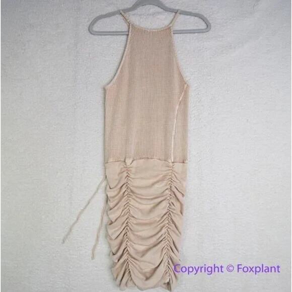 New! Free People FP One Katya Thermal Tank mini Dress cream, size L - Picture 8 of 12